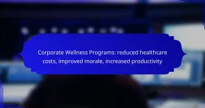 Corporate Wellness Programs: reduced healthcare costs, improved morale, increased productivity